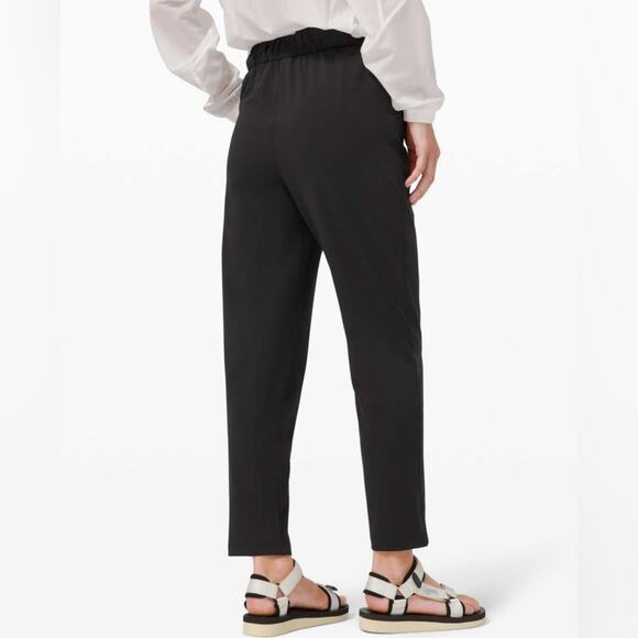 Lululemon Keep Moving Drawstring Athleisure Pant 7/8 High-Rise Black Size 4 - Picture 6 of 16